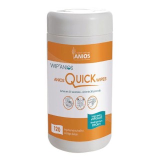 Anios Quick Wipes - 120 Lingettes désinfectantes - Actives sur coronavirus