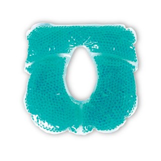 Coussin en gel bleu lagon garni de perles