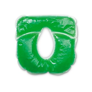 Coussin en gel vert garni de perles