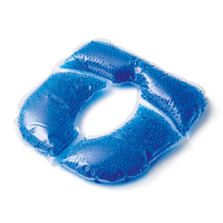 Coussin en gel bleu foncé garni de perles