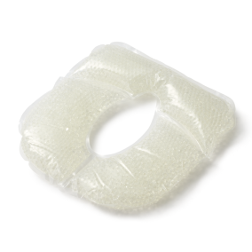 Coussin en gel transparent garni de perles