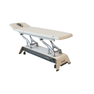 Table de massage GYMNA ONE D6 design blanc/argent