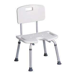 Chaise de douche avec poignées et découpe
