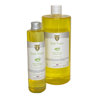 Huile de massage neutre biologique